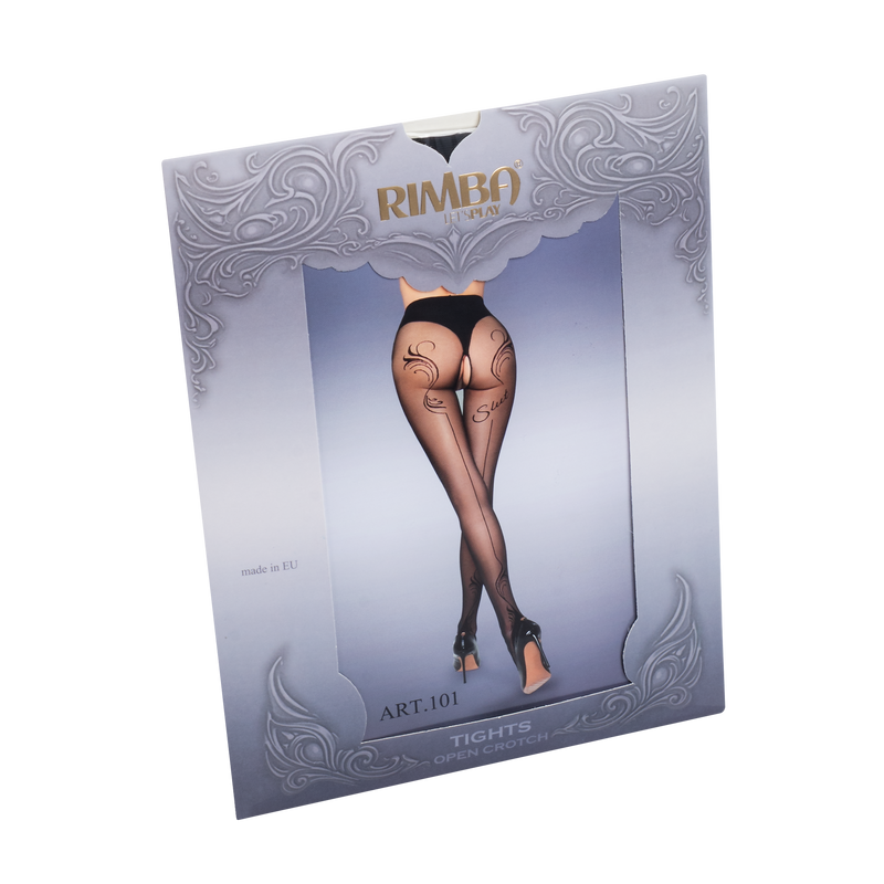 Amorable - Slut - Panty met open kruis – 20 Denier – Zwart-Erotiekvoordeel.nl