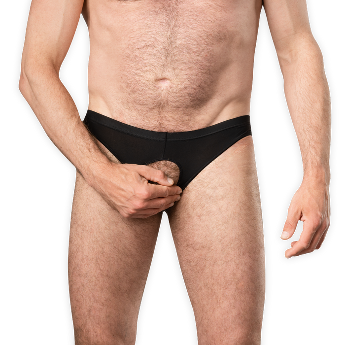 Amorable - Herenslip met Open Kruis - One Size - Zwart-Erotiekvoordeel.nl