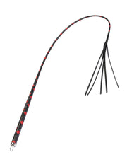 RISE - BDSM Zweep - Feather Single Tail - Zwart/Rood-laced-up.nl