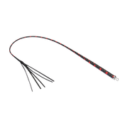 RISE - BDSM Zweep - Feather Single Tail - Zwart/Rood-laced-up.nl