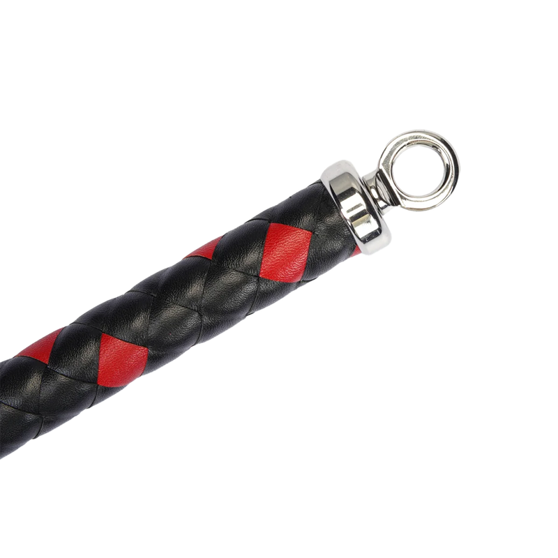 RISE - BDSM Zweep - Feather Single Tail - Zwart/Rood-laced-up.nl