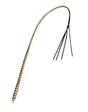 RISE - BDSM Zweep - Feather Hard Single Tail - Zwart/Geel-laced-up.nl