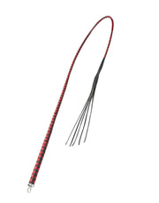 RISE - BDSM Zweep - Feather Soft Single Tail - Rood/Zwart-laced-up.nl