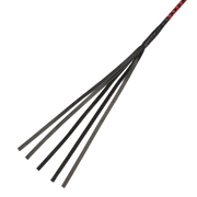 RISE - BDSM Zweep - Feather Soft Single Tail - Rood/Zwart-laced-up.nl