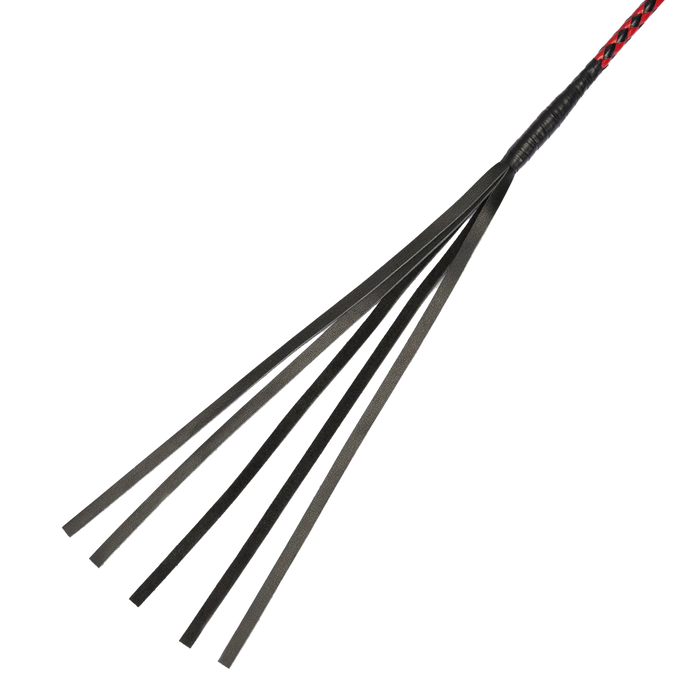 RISE - BDSM Zweep - Feather Soft Single Tail - Rood/Zwart-Erotiekvoordeel.nl