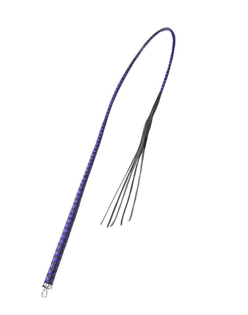 RISE - BDSM Zweep - Feather Soft Single Tail - Blauw/Zwart-laced-up.nl