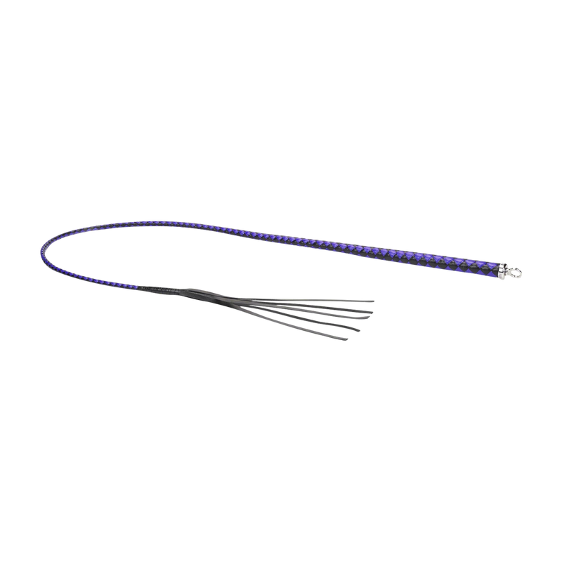RISE - BDSM Zweep - Feather Soft Single Tail - Blauw/Zwart-laced-up.nl