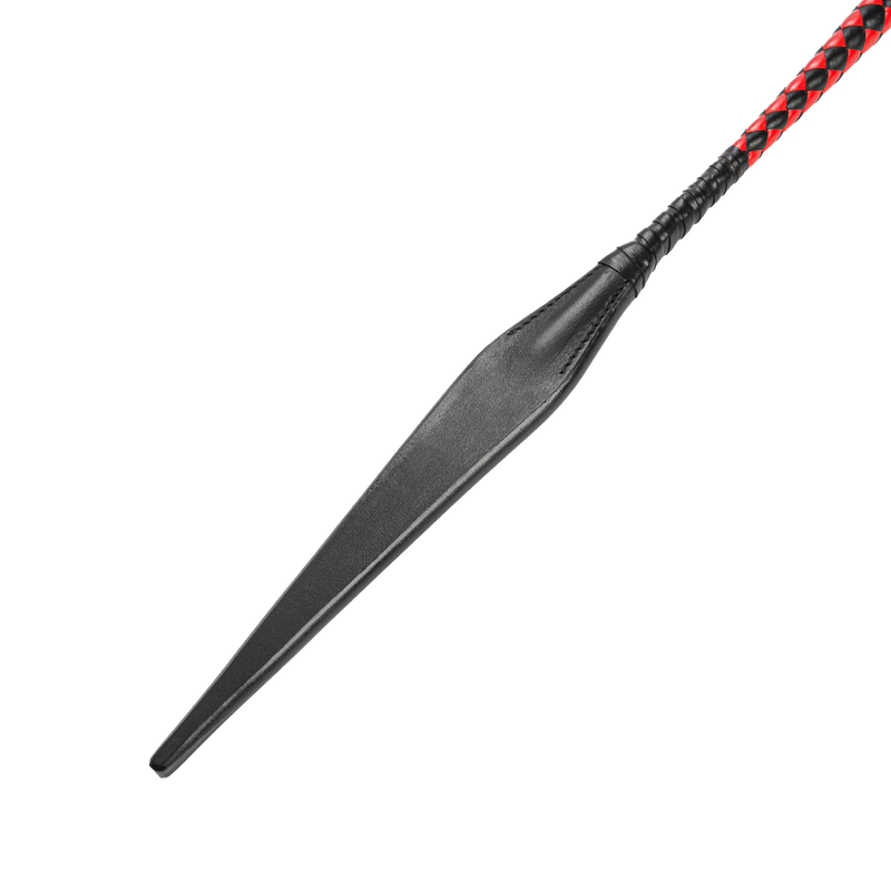 RISE - BDSM Devil's Tongue Flap Zweep - Pulse - Zwart/Rood-laced-up.nl