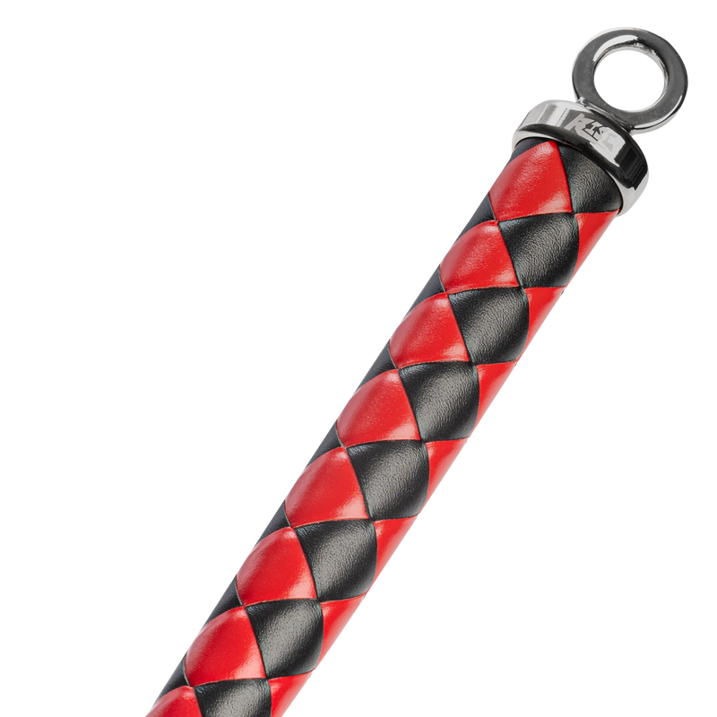 RISE - BDSM Devil's Tongue Flap Zweep - Pulse - Zwart/Rood-laced-up.nl