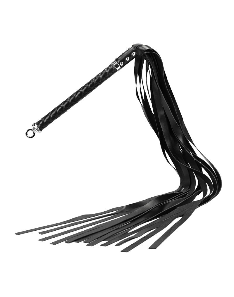 RISE - Lange Flogger met Zachte Strengen - Zwart-laced-up.nl