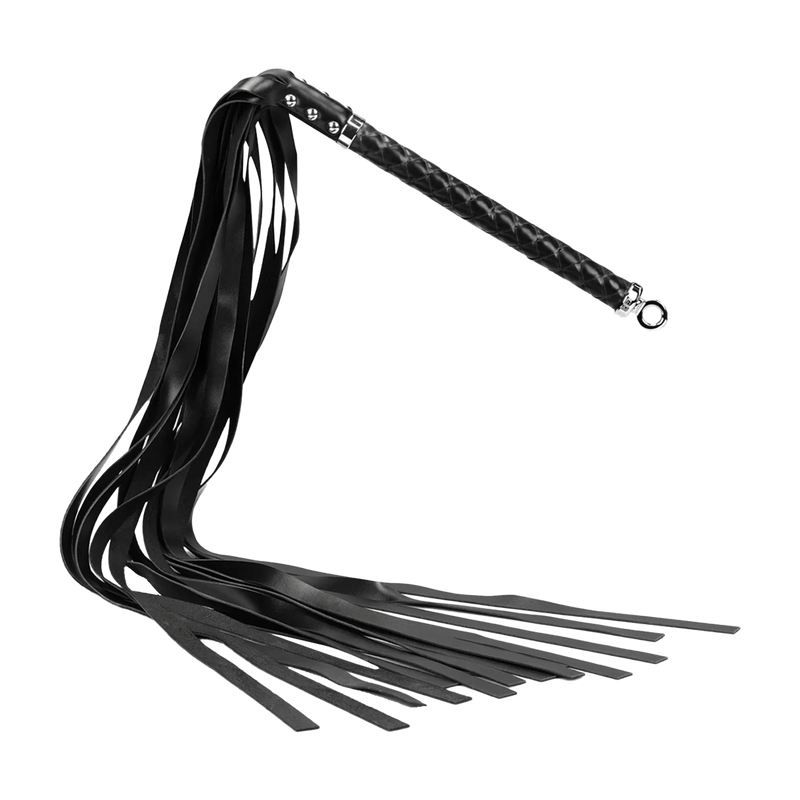 RISE - Lange Flogger met Zachte Strengen - Zwart-laced-up.nl