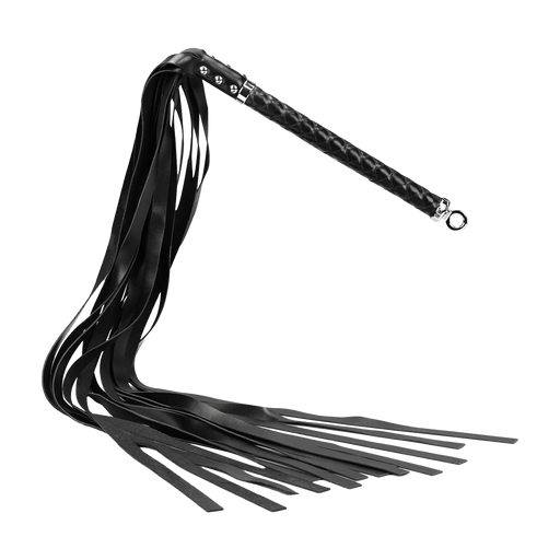 RISE - Lange Flogger met Zachte Strengen - Zwart-Erotiekvoordeel.nl