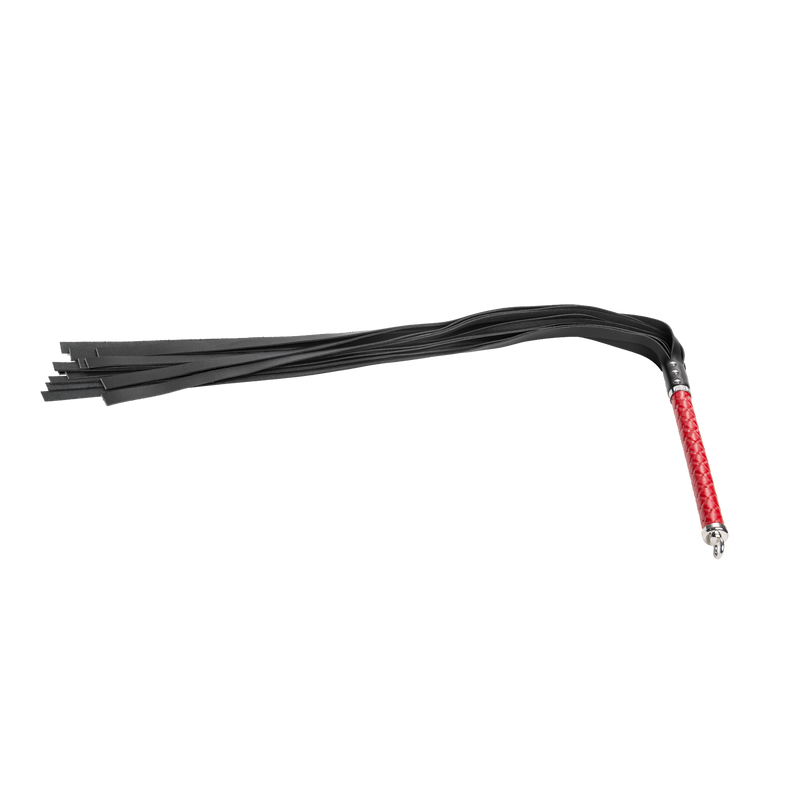 RISE - Lange Flogger met Zachte Strengen - Rood-laced-up.nl