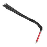 RISE - Lange Flogger met Zachte Strengen - Rood-laced-up.nl
