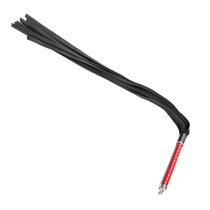 RISE - Lange Flogger met Zachte Strengen - Rood-laced-up.nl