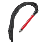RISE - Lange Flogger met Zachte Strengen - Rood-laced-up.nl