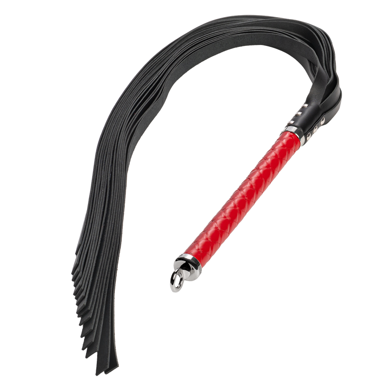 RISE - Lange Flogger met Zachte Strengen - Rood-laced-up.nl