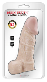 Being Fetish - PVC Dildo 24,5 cm – Lichte huidskleur-laced-up.nl