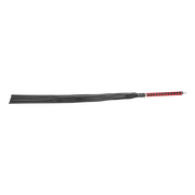 RISE - Lange Flogger met Zachte Strengen - Zwart/Rood-laced-up.nl