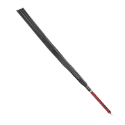 RISE - Lange Flogger met Zachte Strengen - Zwart/Rood-laced-up.nl