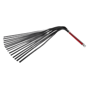RISE - Lange Flogger met Zachte Strengen - Zwart/Rood-laced-up.nl