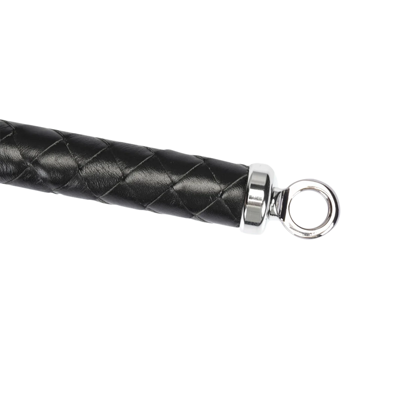 RISE - Lange Flogger met Harde Strengen – Zwart-laced-up.nl