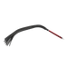 RISE - Lange Flogger met Harde Lederen Strengen - Zwart/Rood-Erotiekvoordeel.nl