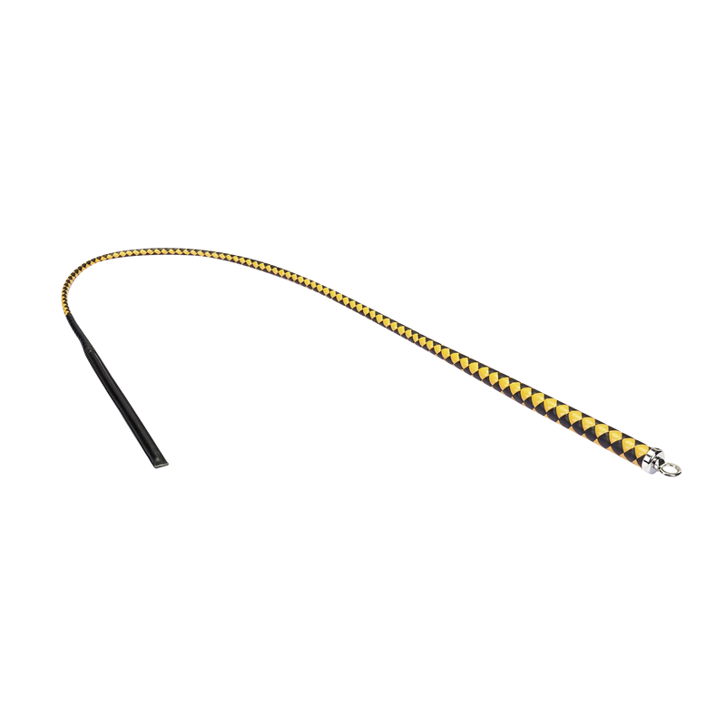 RISE - BDSM Zweep - Feather Wide Single Tail - Zwart/Goud-laced-up.nl