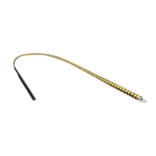 RISE - BDSM Zweep - Feather Wide Single Tail - Zwart/Goud-Erotiekvoordeel.nl