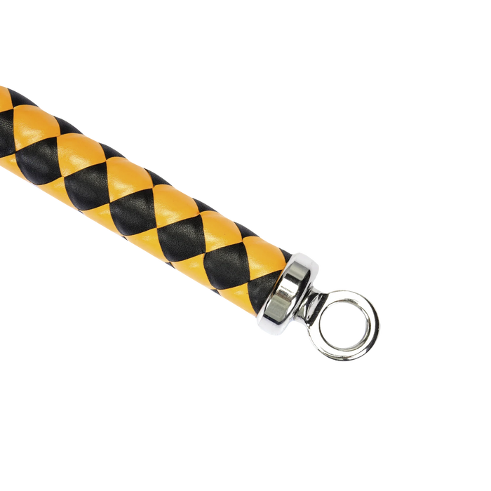 RISE - BDSM Zweep - Feather Wide Single Tail - Zwart/Goud-Erotiekvoordeel.nl