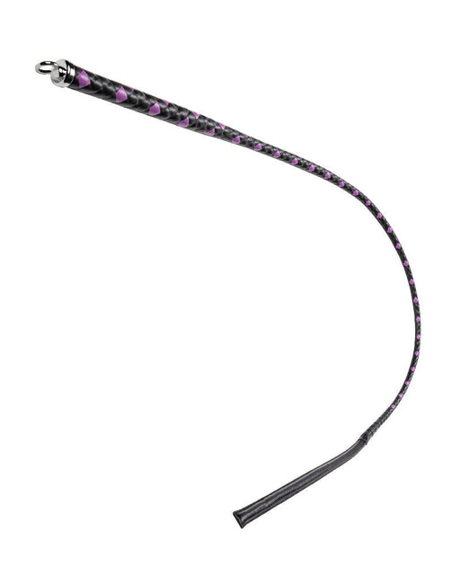 RISE - BDSM Zweep - Feather Slim Single Tail - Zwart/Paars-Erotiekvoordeel.nl