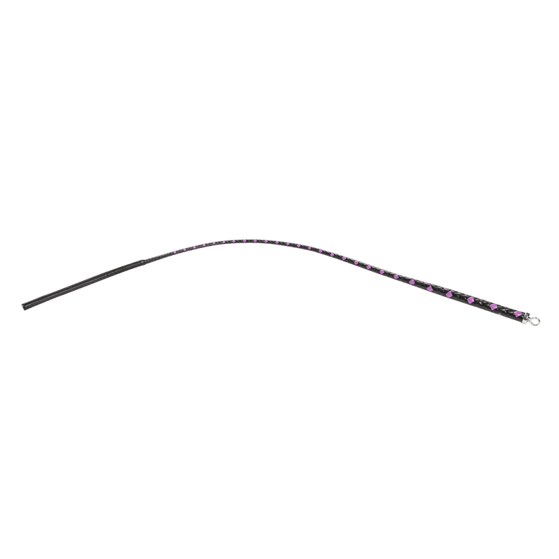 RISE - BDSM Zweep - Feather Slim Single Tail - Zwart/Paars-laced-up.nl