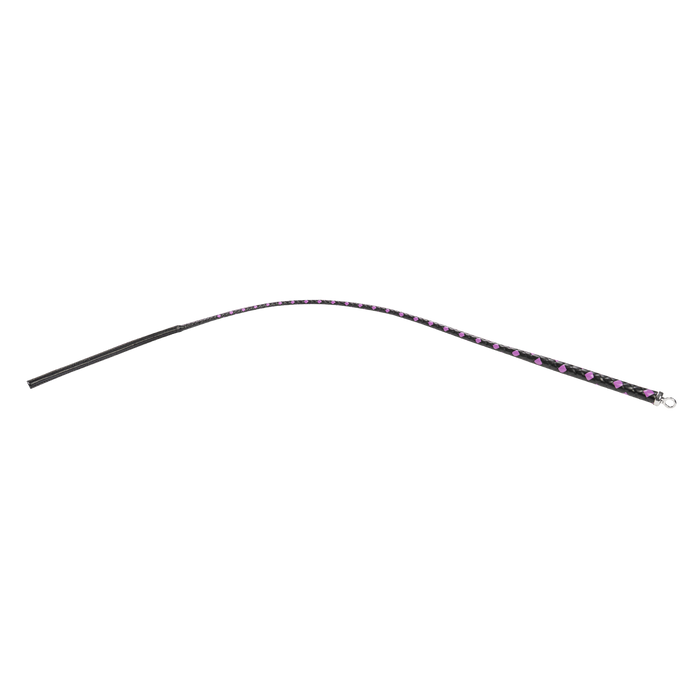 RISE - BDSM Zweep - Feather Slim Single Tail - Zwart/Paars-Erotiekvoordeel.nl