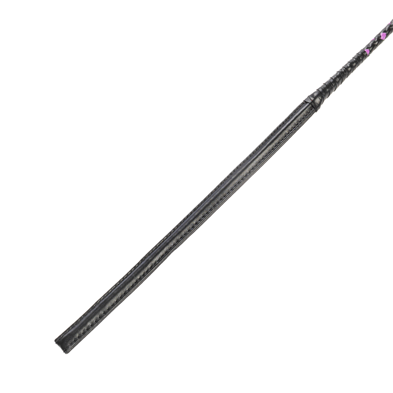 RISE - BDSM Zweep - Feather Slim Single Tail - Zwart/Paars-laced-up.nl