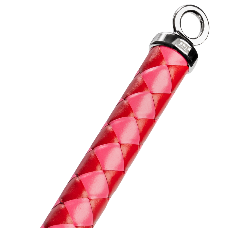 RISE - BDSM Zweep - Feather Slim Single Tail - Rood/Roze-laced-up.nl