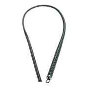 RISE - BDSM Zweep - Feather Slim Single Tail - Zwart/Groen-laced-up.nl