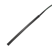 RISE - BDSM Zweep - Feather Slim Single Tail - Zwart/Groen-laced-up.nl