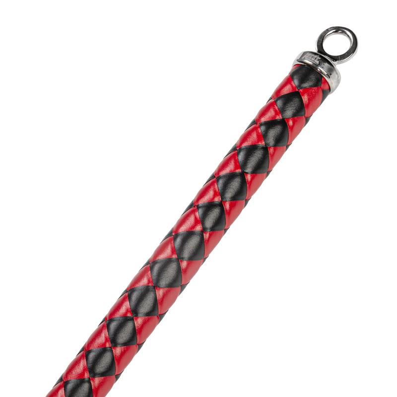 RISE - Cat O' Nine BDSM Zweep - Heavy - Zwart/Rood-laced-up.nl