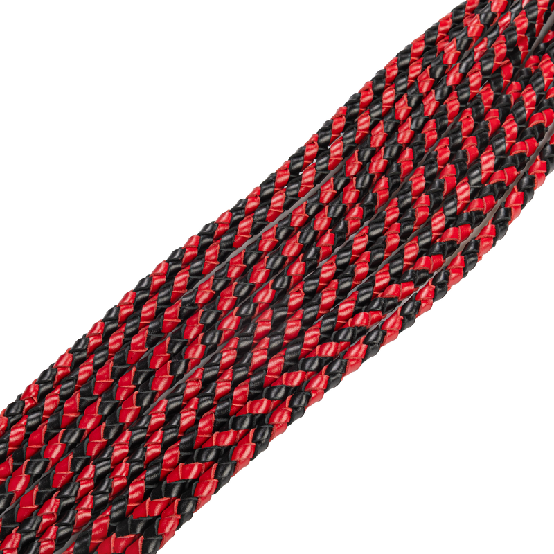 RISE - Cat O' Nine BDSM Zweep - Heavy - Zwart/Rood-laced-up.nl