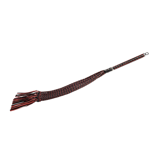 RISE - Cat O' Nine BDSM Zweep - Heavy - Zwart/Wijnrood-Erotiekvoordeel.nl