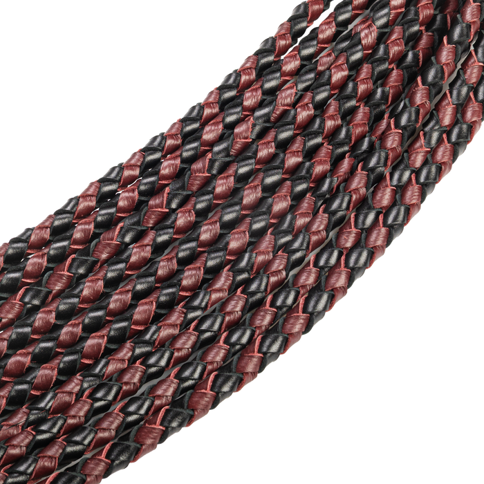 RISE - Cat O' Nine BDSM Zweep - Heavy - Zwart/Wijnrood-Erotiekvoordeel.nl