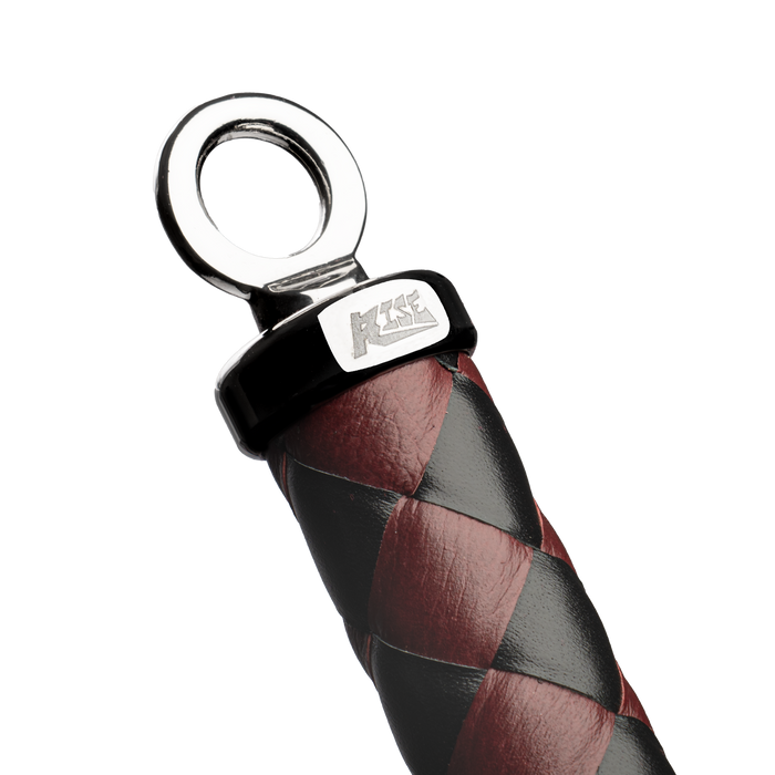 RISE - Cat O' Nine BDSM Zweep - Heavy - Zwart/Wijnrood-Erotiekvoordeel.nl