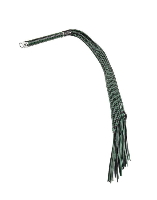 RISE - Cat O' Nine BDSM Zweep - Regular - Zwart/Groen-Erotiekvoordeel.nl