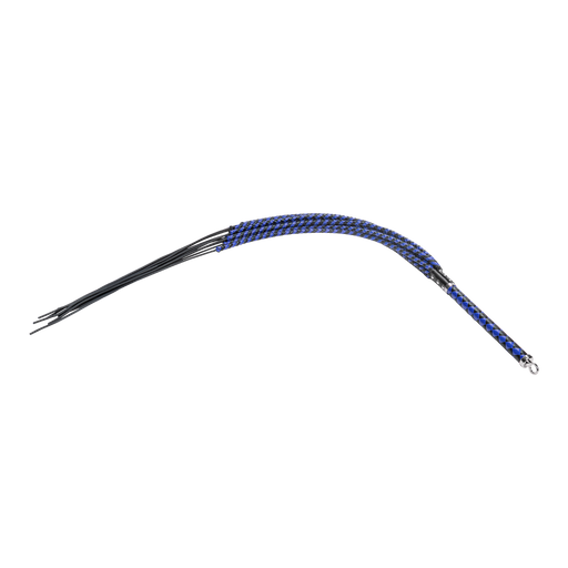 RISE - Cat O' Nine BDSM Zweep - Extra Heavy - Zwart/Blauw-Erotiekvoordeel.nl