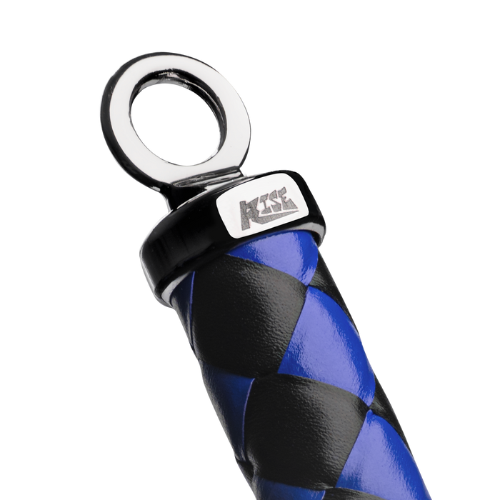 RISE - Cat O' Nine BDSM Zweep - Extra Heavy - Zwart/Blauw-Erotiekvoordeel.nl