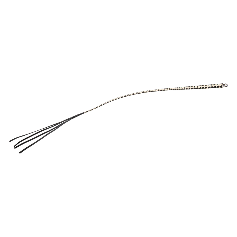 RISE - Japanse Bull Whip - 120 cm - Zwart/Wit-laced-up.nl