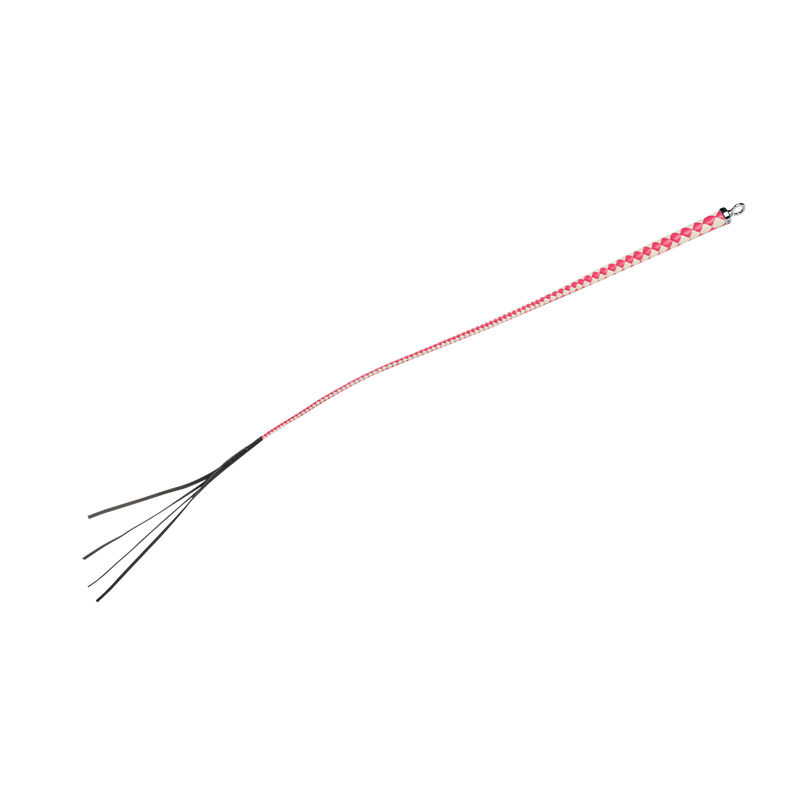 RISE - Japanse Bull Whip - 120 cm - Roze/Wit-laced-up.nl