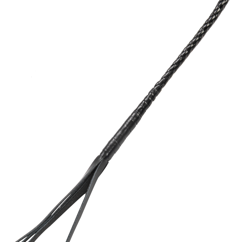 RISE - Japanse Bull Whip - 120 cm - Zwart-laced-up.nl