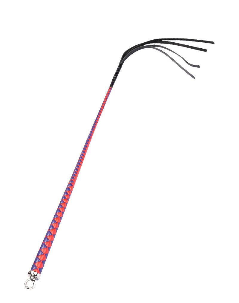 RISE - Japanse Bull Whip - 90 cm - Rood/Blauw-laced-up.nl