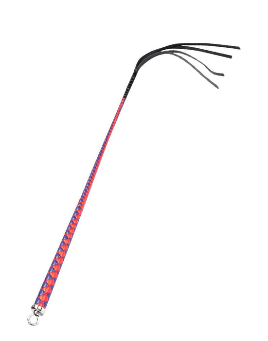 RISE - Japanse Bull Whip - 90 cm - Rood/Blauw-Erotiekvoordeel.nl